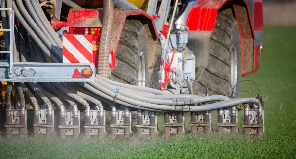 Modern manure tank working for biogas system—injecting fertilizer into the soil